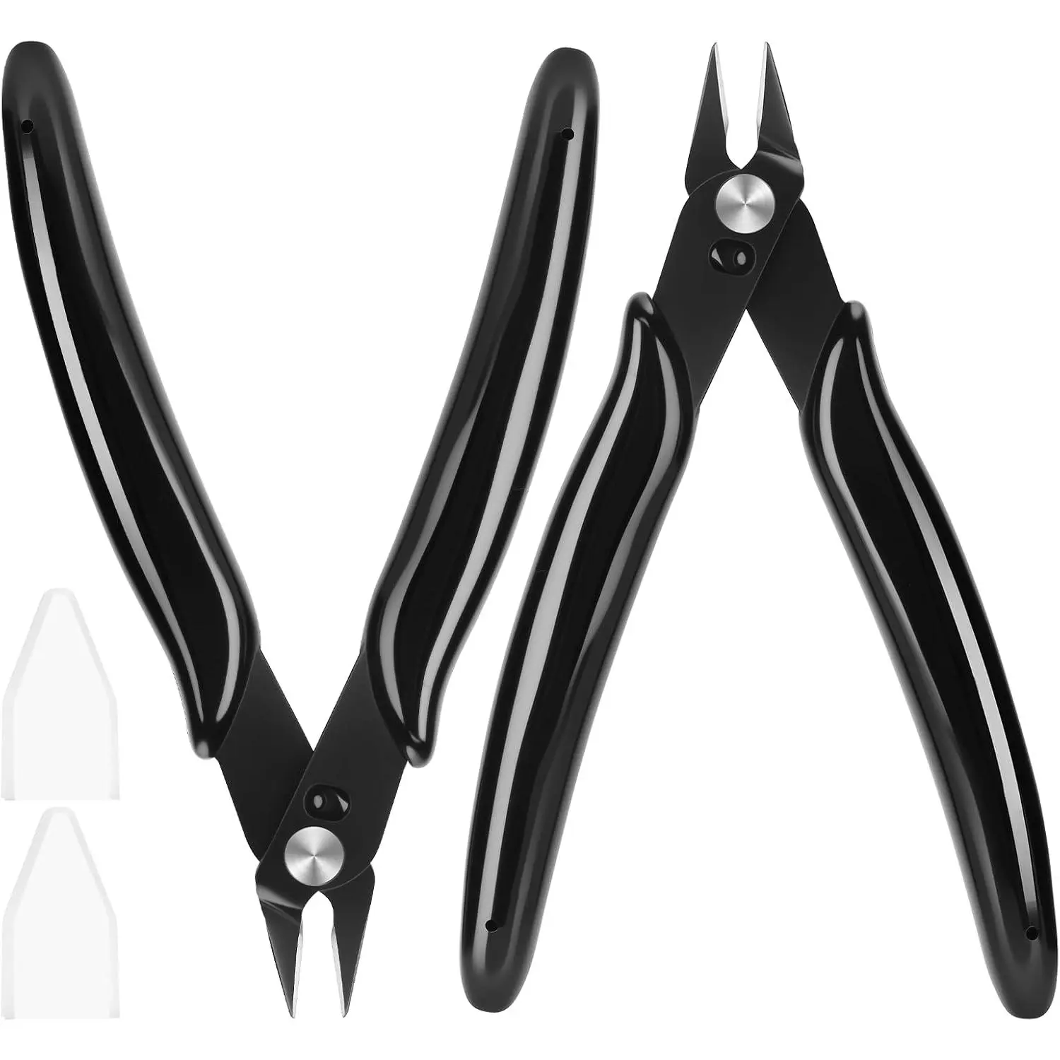 5 Inch  Wire Cutters, 2 Pack Precision Flush Cutters,  Zip Tie , Small Flush Cut Pliers for Crafting, Floral,  Print,  Making, Plastic Models, Electronics