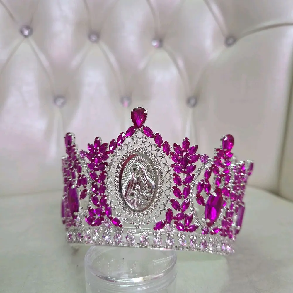 Fushia Virgen Mary Quince Crown