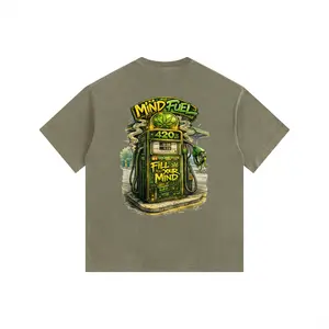 Women's Vintage Washed Oversized Short-Sleeve Cotton T-Shirt, Streetwear Apparel Garment with Breathable Cotton Fabric