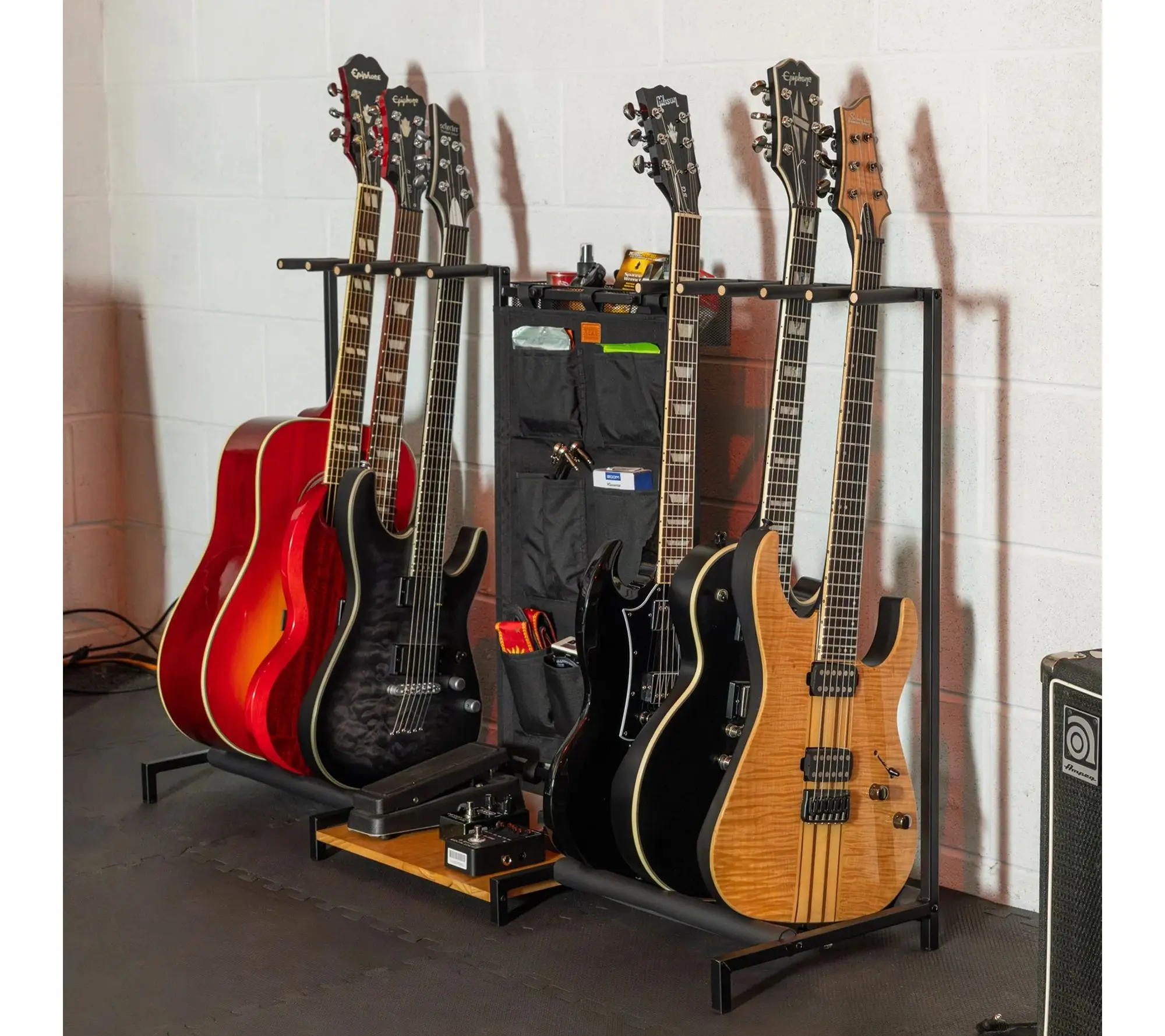 StoreYour The Headliner 10-Slot Guitar Rack - Black
