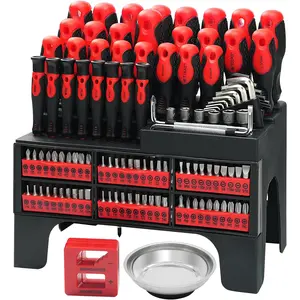 118-Piece Magnetic Screwdriver Set, Includes Slotted, Phillips, Pozidriv, Hex, Torx, Square And Precision Screwdriver, Ratcheting Screwdriver And Nut Drivers, Repair Tool Kit For Electronics, Home Appliances, Office Equipment, And Furniture