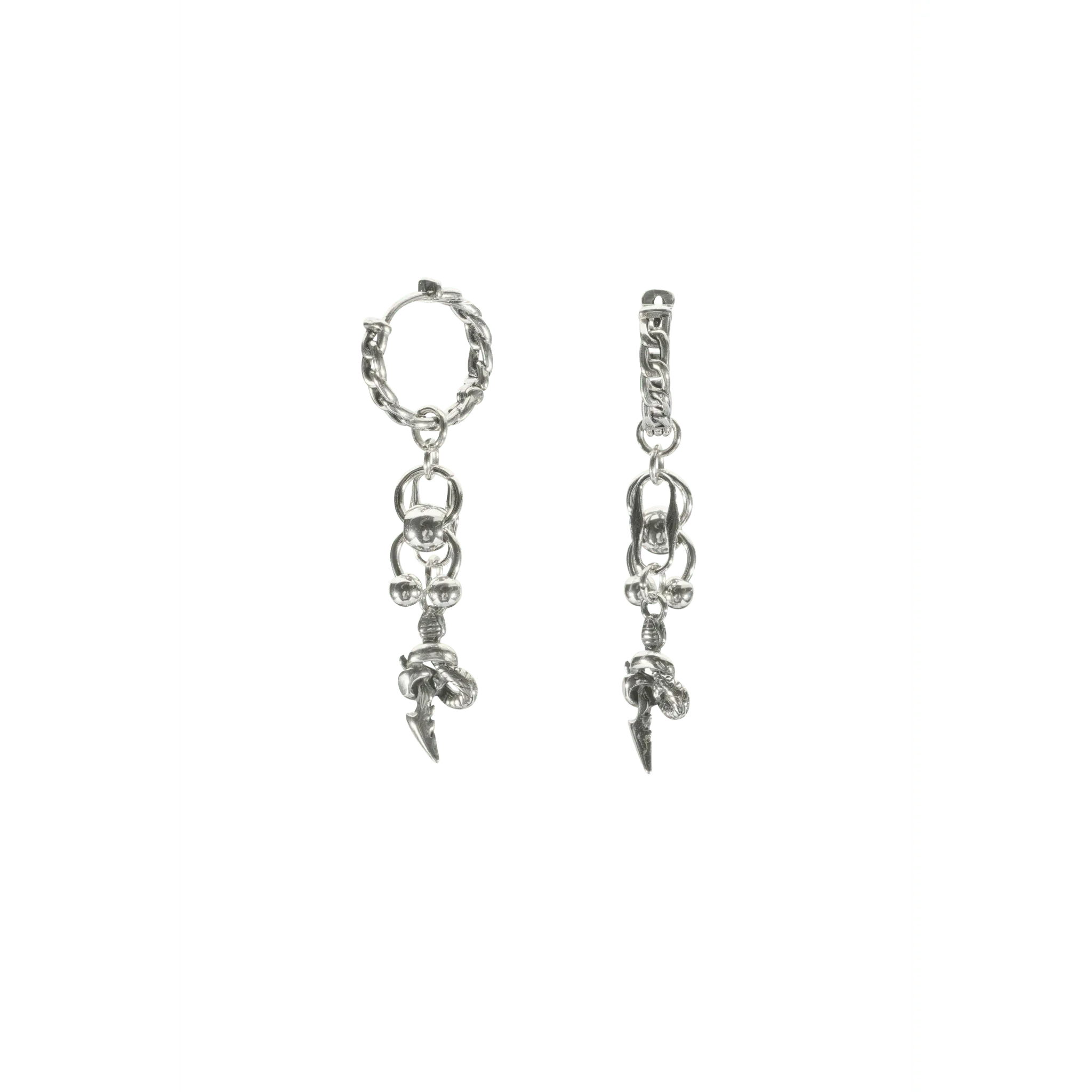 SNAKE HOOP EARRINGS