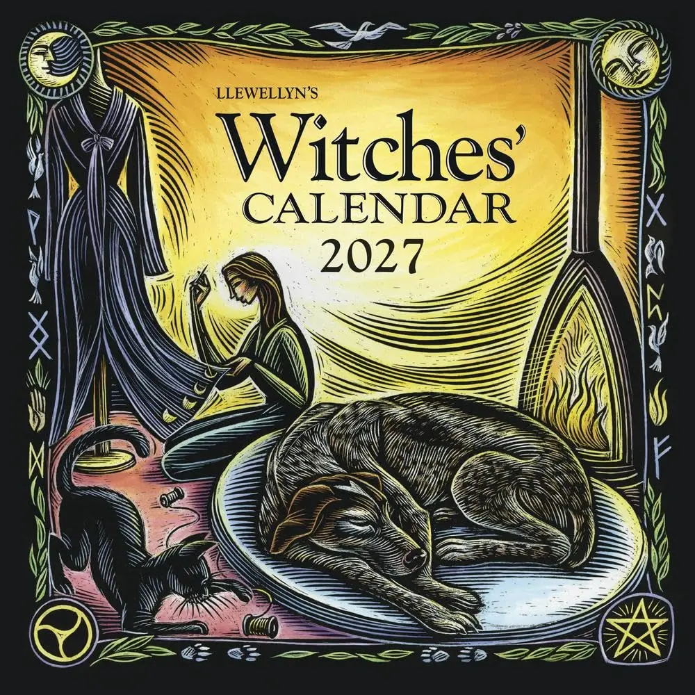 2027 Llewellyn's Witches' Wall/Planner Calendar & Datebook - Coated Paper, Scratch Art Illustrations, Vivid Print, Pagan Wiccan Organiser with Astrological Data, Spells, Moon Phases for Daily Practice (Llewellyn's 2027 Calendars, Almanacs & Datebooks, 14)