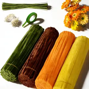 541pcs Flower pipe cleaners kit,diy flower decor,chenille flowers,orange color,yellow color,thick pipe cleaner,plush DIY pipe cleaner craft pack, school project