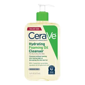 Hydrating Foaming Oil Cleanser for Dry To Very Dry Skin - 16oz 16oz Day Use