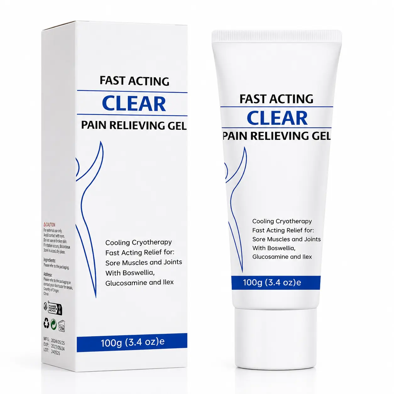 Soothing Cooling Gel 100g, Relieving Body Gel, Cooling with Menthol and Frankincense, Helps Relieve Muscle Tension , Relax your waist, legs, knee ballsack s, shoulders and neck to relieve fatigue, Sports Soothing Cooling Gel Body Care Lotions cream