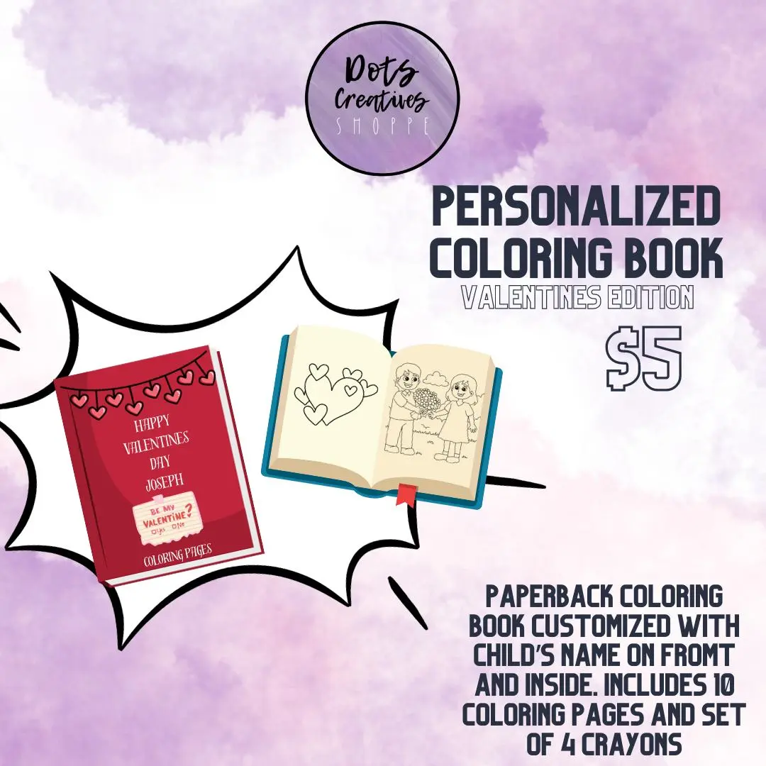 Personalized Coloring Sheets - Valentines Edition Soft Cover