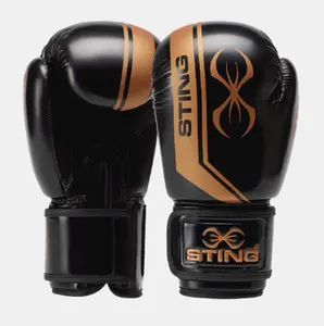 Sting Armalite Boxing Gloves - Black with Orange Accents, Durable Design, Comfortable Fit, Ideal for Combat Sports