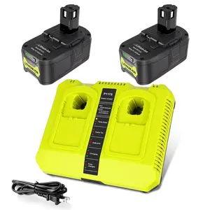 JYJZPB 2Pack 6.0Ah 18-Volt Replacement Battery for Ryobi 18V Battery ONE+ Plus P108 P102 P103 P104 P105 P107 P109 P122 PBP005 RB18L50 Cordless Power Tools