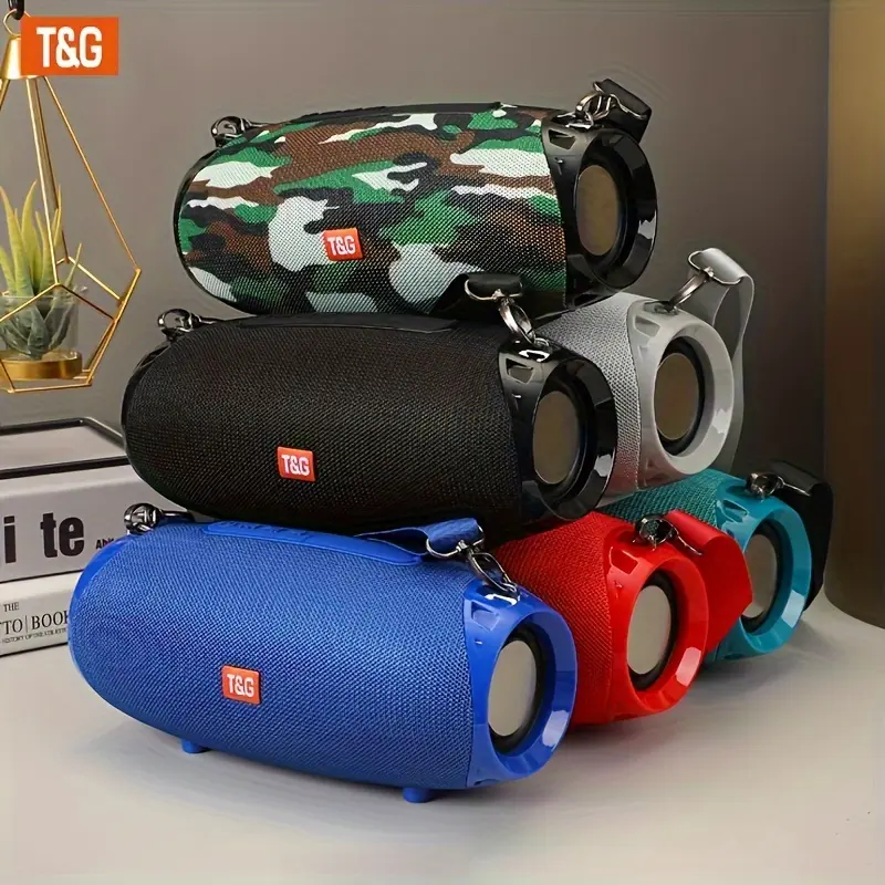 Portable Wireless Stereo Speaker, Dual Speakers, TWS Stereo Hands-Free Call/FM/TF Card/U Disk, Connect to Phone/Tablet/TV, Music Speaker with Card Slot and U Disk Support
