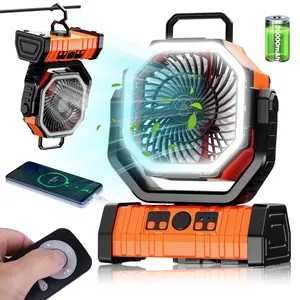 30000mAh Ultimate Portable Fan with LED Light: 270° Auto-Oscillating Rechargeable Battery Powered Fan, 1-8H Timer Cordless Fan, Summer Gift for Father's Day, Soccer Mom, Camping, Fishing, RV, Golf Cart, Hurricane Prep & Home Office