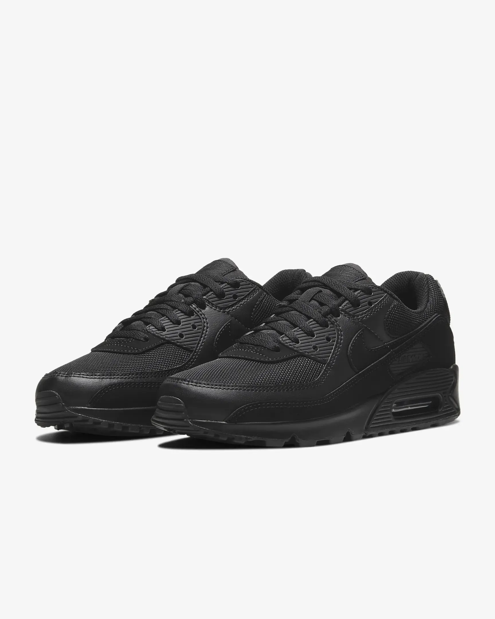 NIKE Air Max 90 Sneaker - Men's Triple Black Synthetic Athletic Sports Shoes CN8490-003 New in Box, Footwear, Trainer, Running, Walking Shoes, 100% Authentic Guaranteed, Casual, Gifts For Him, Classic