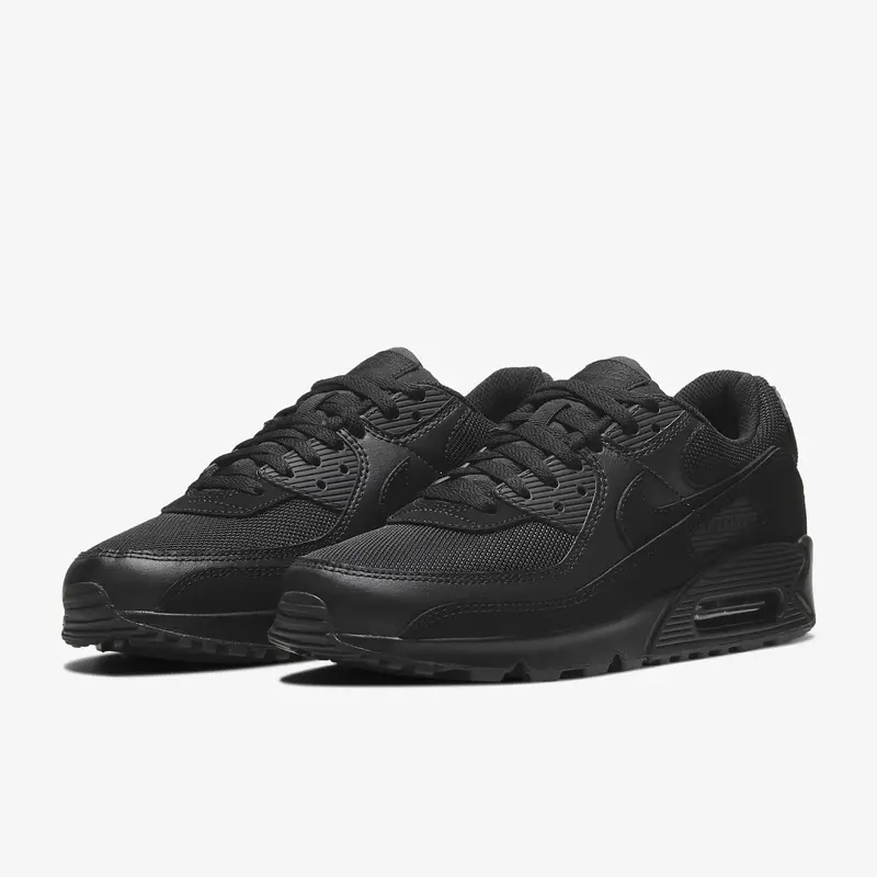NIKE Air Max 90 Sneaker - Men's Triple Black Synthetic Athletic Sports Shoes CN8490-003 New in Box, Footwear, Trainer, Running, Walking Shoes, 100% Authentic Guaranteed, Casual, Gifts For Him, Classic
