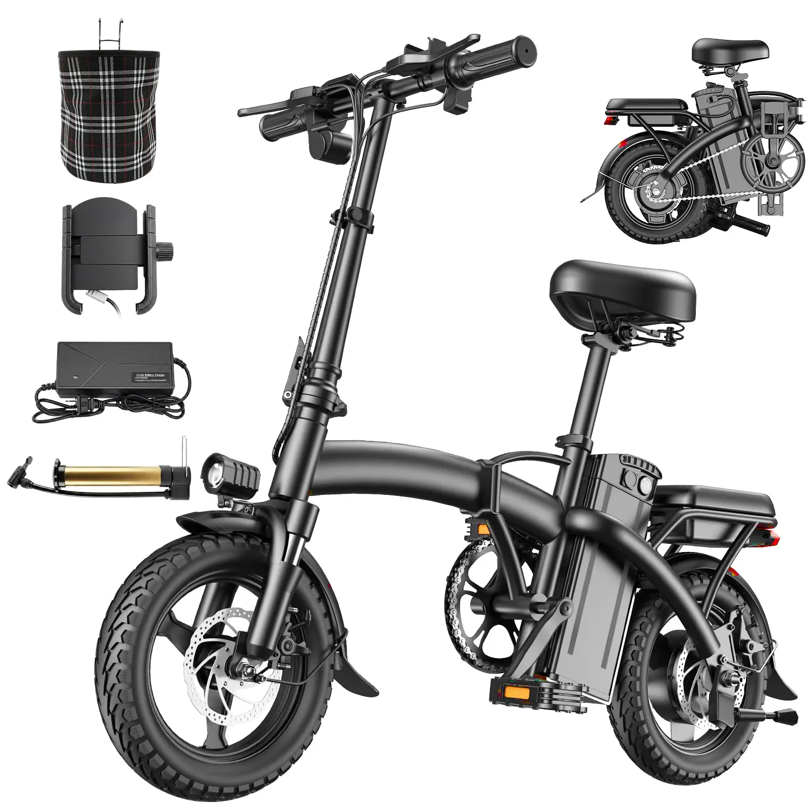 Hiyviy 1000W Foldable Electric Bike (48.0W & Above) for Adults, Youth - 48V 10AH UL 2849 Removable Battery City Bikes, 25 MPH Compact Ebike with Dual Disc Brakes, 3 Riding Modes, 25 Mi Range for Campus Travel clipless pedals e bikes for adults e bikes