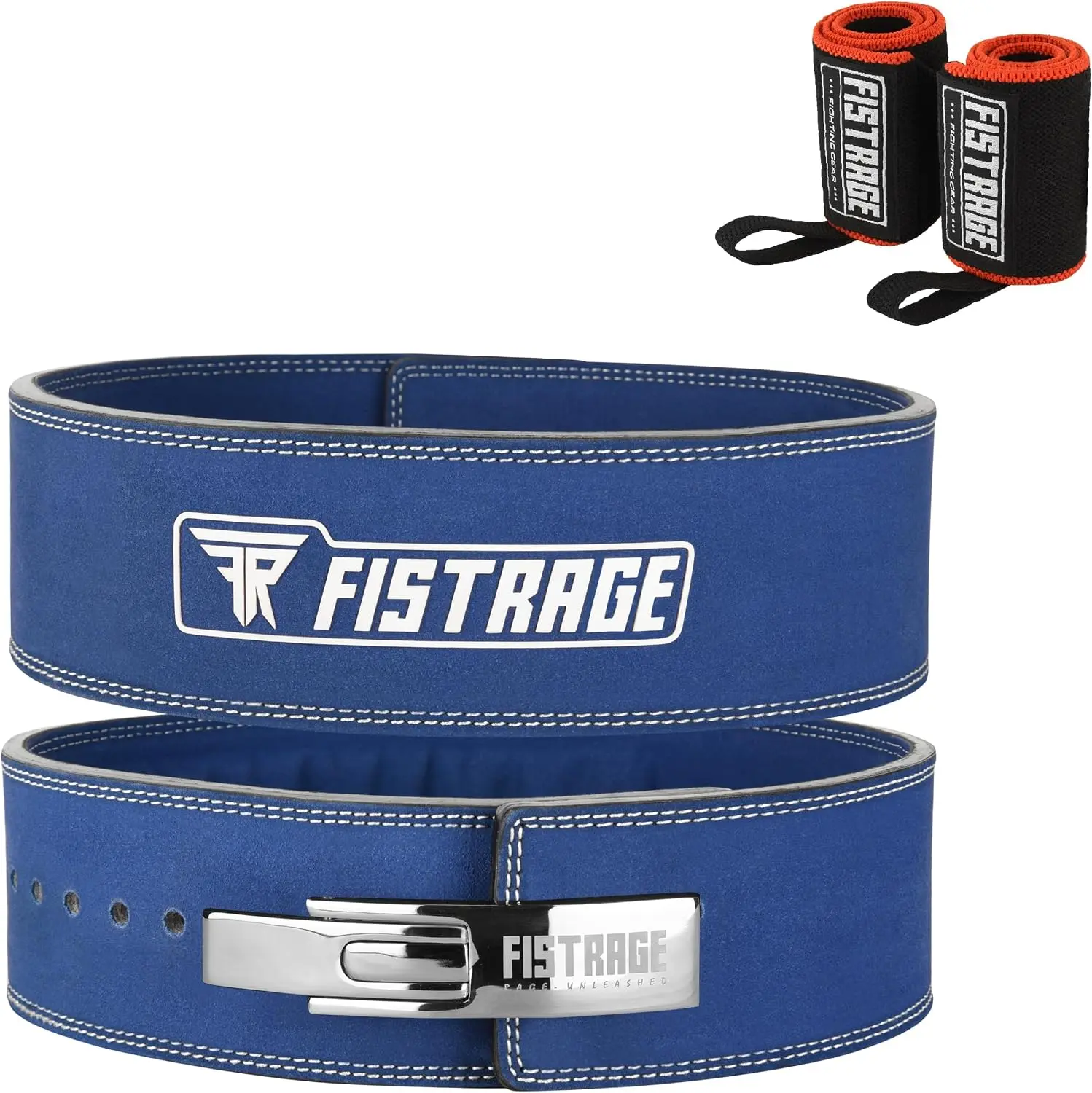 FISTRAGE Lever Buckle Weight Lifting Leather Black Belt Gym Back Support for Men & Women Training Fitness Exercise for Tough Workouts | Power Lifters | Supports Lumber Lower Back