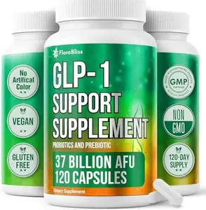 FloraBliss Natural Support Formula | 37 Billion Probiotics – Natural Akkermansia, Chicory Inulin, Berberine - Vitamin D & B2 | 120 Cap | Vegan, Non - GMO, Gluten Free