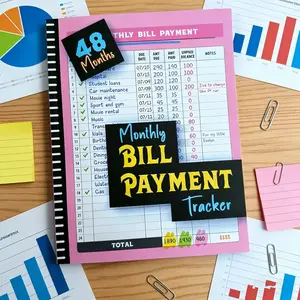 Bill Payment Tracker Notebook 48-Month Budget & Finance Organizer with Monthly Checklist Personal Office Planner for Money Management Dorm Travel Perfect for Holiday Year-Round Financial Goals