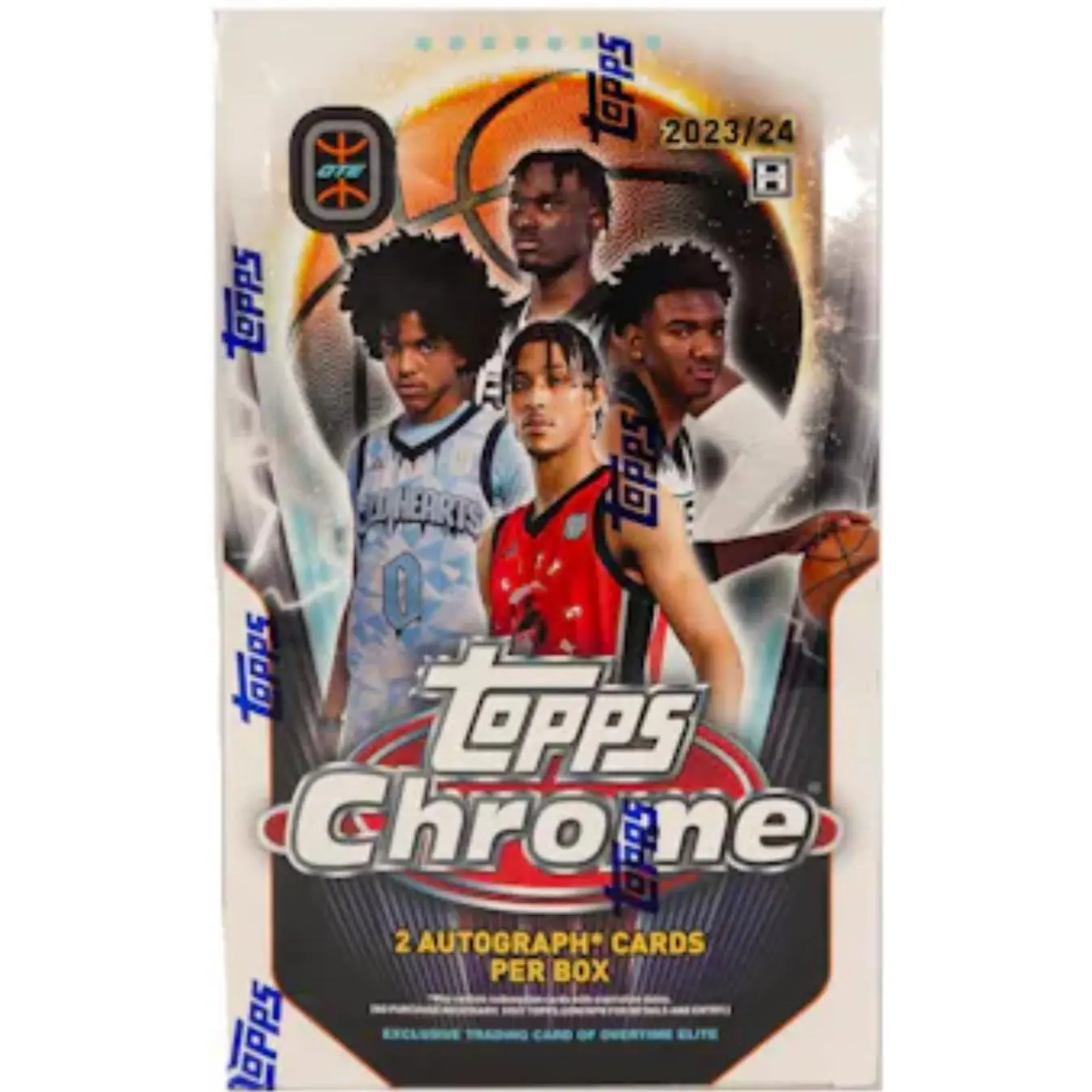2023-24 Topps Chrome Basketball Sports Trading Card Packs, 1-Pack Collectible Trading Card Bundle