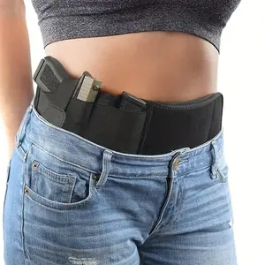 Right-Handed Classic Universal Belly Band Gun Holster - Durable Neoprene Concealed Carry Waist Pouch with Hook-and-Loop Closure for Everyday Hunting & Outdoor Use, Gun Accessory