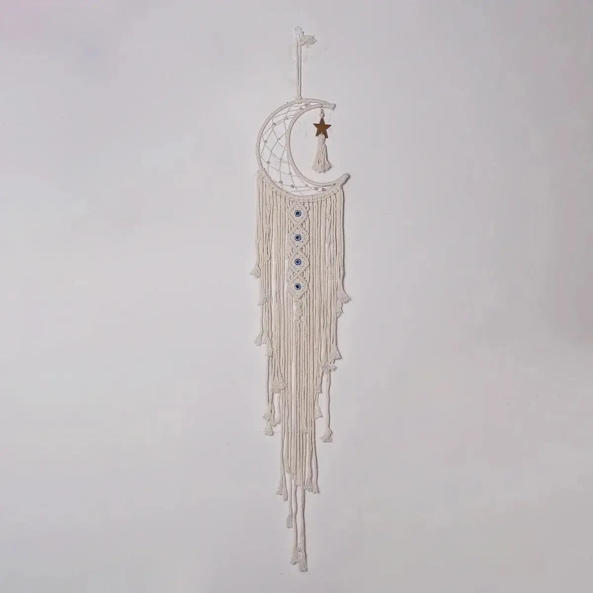 Moon Dream Catcher | Star | Evil Eye Wall Hanging | Dreamcatcher | Macrame | Handwoven | Home Decor | Bohemian | Housewarming | Gift