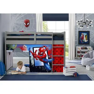 Spider-Man Loft Bed Tent - Curtain Set for Twin Loft Bed (Bed Sold Separately)