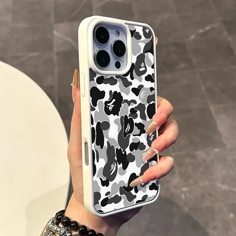 Magnetic Soft Aesthetic Protective Smartphone Case for iPhone 17-16 E Pro Max,15 Plus,14,13,12,11,XS,XR - Coquette Camouflage Silicone, Anti-Drop Shockproof, Girly Look Mobile Phone Accessories with TPU Wear & Tear Resistance, Lightweight, Easy To Install