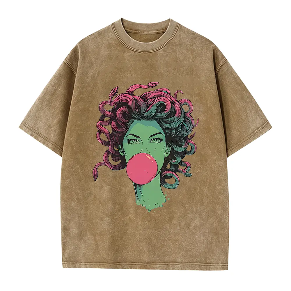 Washed T-shirt-Coffee
