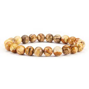 Cherry Tree Collection | Stretch Bracelet | 8mm Beads (Picture Jasper)