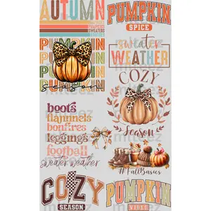 AUTUMN & PUMPKIN SPICE PREMADE GANGSHEET  - 22X36  DTF TRANSFERS - DIRECT TO FILM