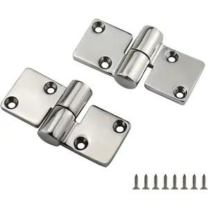 Pair of Stainless Steel 316 Heavy Duty Marine Grade 3.5" x 1.5" Left & Right Lift-Off Take-Apart Cast Hinge With Screws