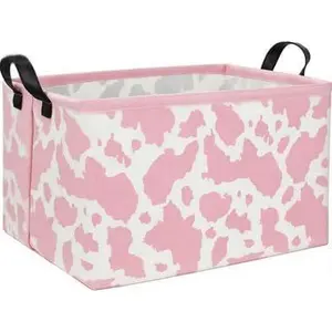 Rectangular Cow Baskets  Basket Cute Storage Bins Organizer Box Girls Room Decor for .( cow)