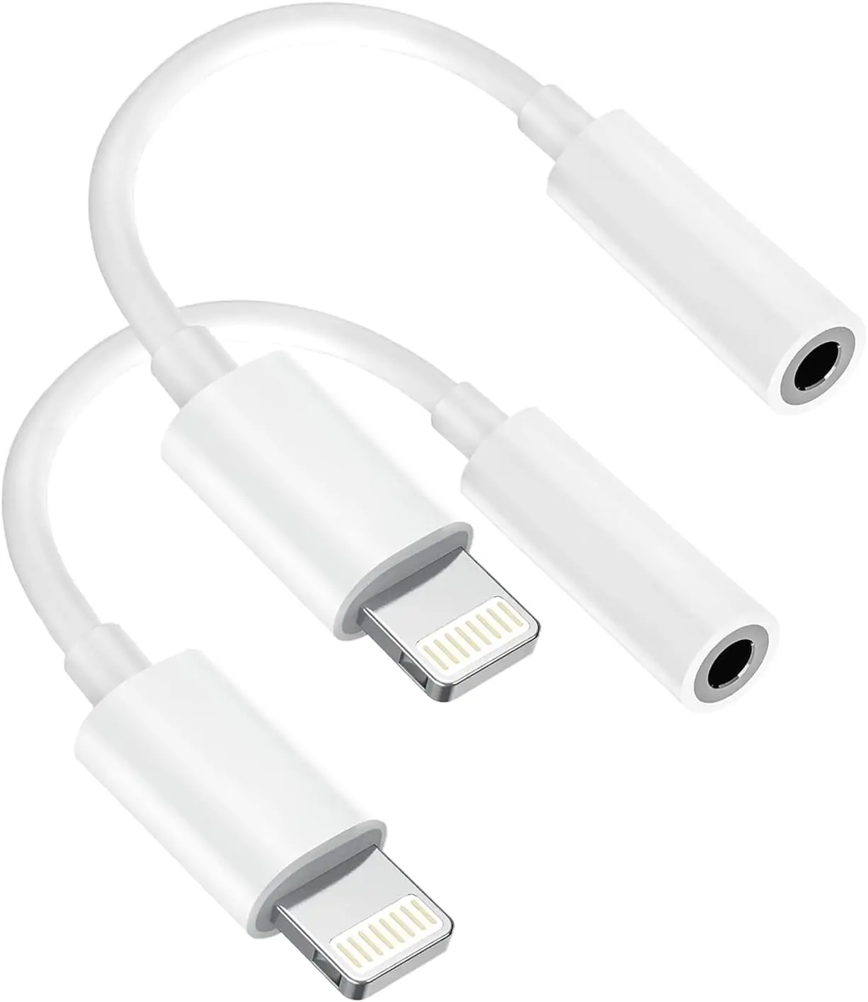 2Pack for iPhone 3.5mm Headphones Adapter,Lightning to 3.5 mm Headphone/Earphone Jack Converter Audio Aux Dongle Compatible with iPhone 14 13 12 11 Pro XR XS Max X 8 7, Accessories, Device Headset Stereo