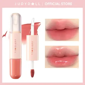 JUDYDOLL Hawthorn Candy Dual Lip Glaze, Blur, Duo Lip Gloss, Double-Ended Mirror & Matte, Waterproof, Long-Lasting, Moisturizing, Liquid Lipstick, Tinted Lipstick, Plumping Diverse Shades, Not Easy To Fade, Makeup, Cosmetic, Spring Gift, Refresh Look
