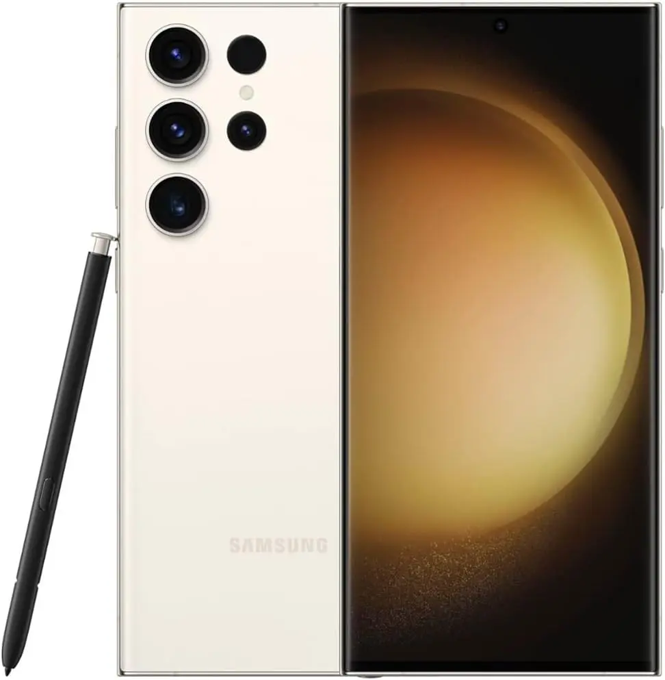 REFURBISHED Samsung Galaxy S23 Ultra 5G Smartphone - US Version, 512GB Cream, Unlocked Premium Sim-Compatible Device with 200 MP Rear Camera, AMOLED Display, Android Mobile Phone