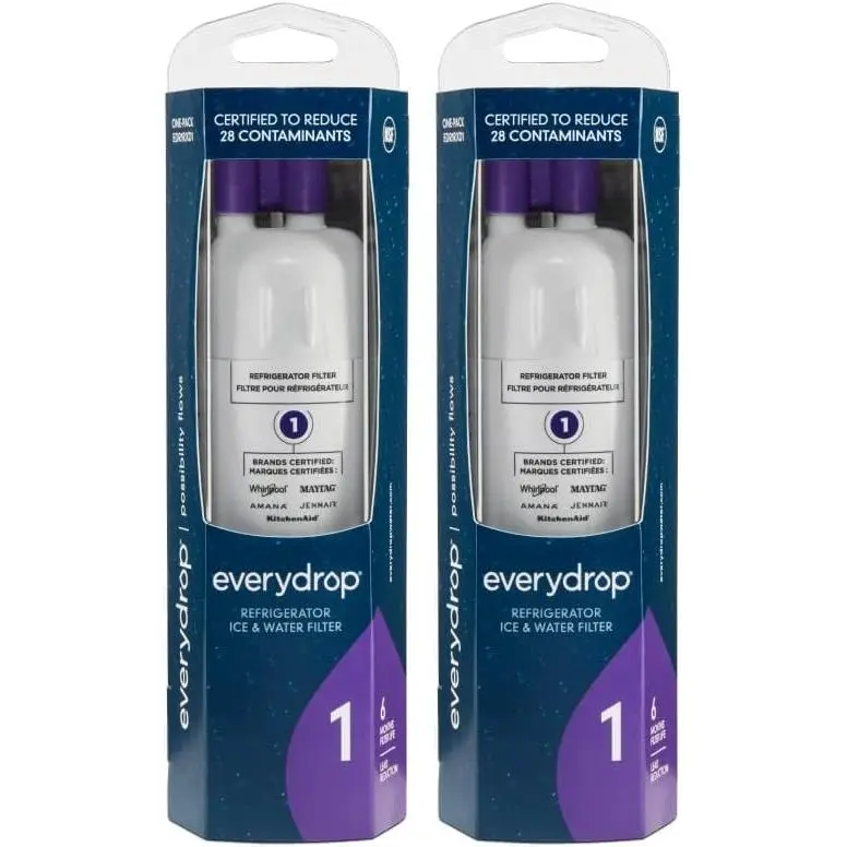 Everydrop Ice & Water Refrigerator Filter EDR1RXD1B - Compatible with Whirlpool W10295370A, W10295370, Kenmore 46-9081, 46-9930, P5WB2L, P8RFWB2L, P8WB2L, P4RFWB, 200 gal Capacity, Easy Installation, Rapid Replacement Process