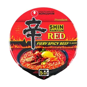NONGSHIM Spicy Shin Ramyeon Instant Noodles - Premium Red Series, 117g Big Bowl