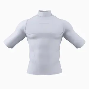 Half Sleeve Turtleneck Compression Shirt
