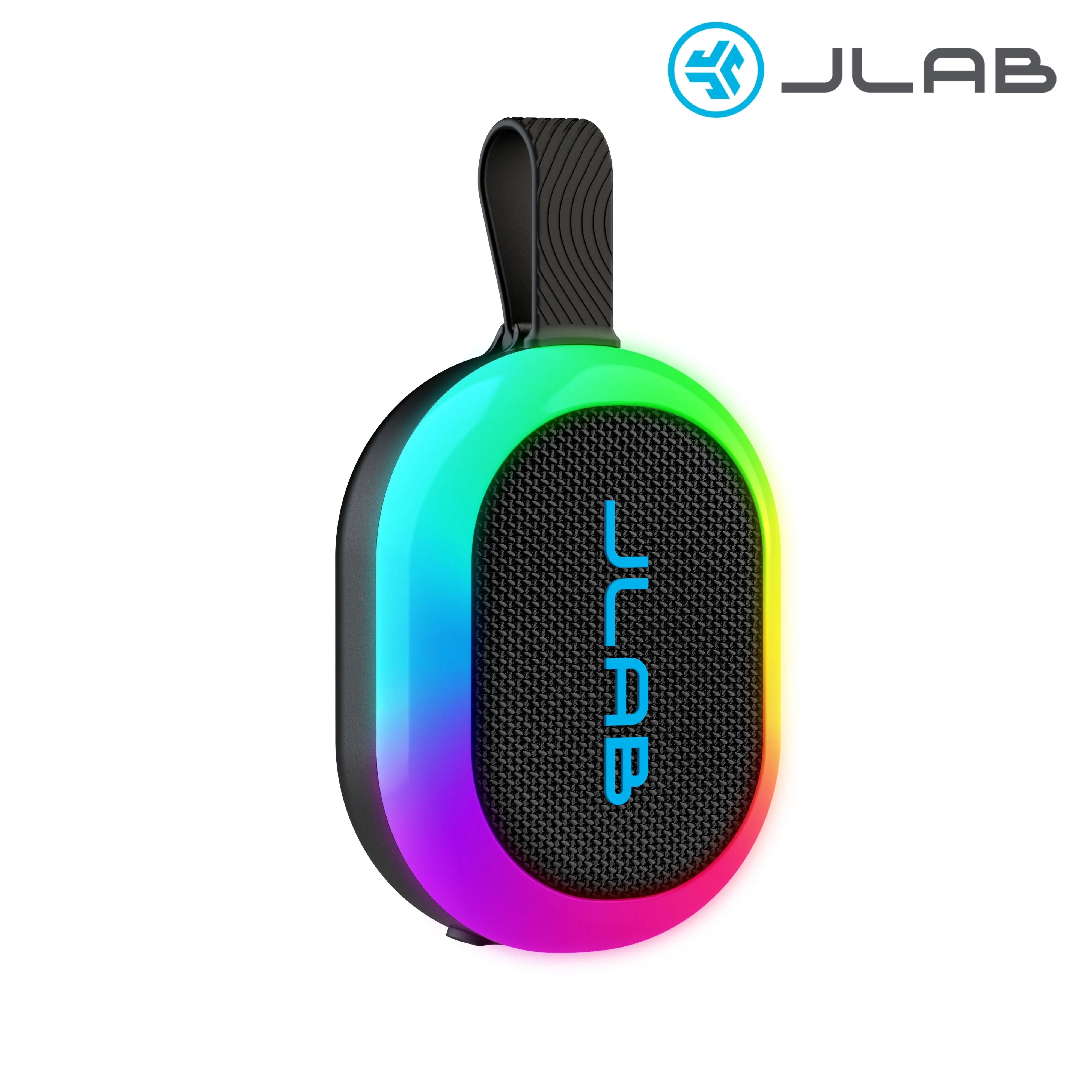 [LIVE Exclusive] JLab Pop Party Ultra-Portable Bluetooth Speaker 5W Driver 8+ Hours Playtime RGB Lighting IPX5 Splashproof Audio & USB-C Charging with Detachable Loop Handle