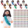 100Pcs Little Jesus Figurines Jesus love You Figures to Hide and Seek Mini Jesus Figures for Church Baptism Gift Sunday School Classroom Reward Halloween Non-candy Trunk or Treat Halloween Party Favor