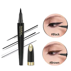 HelloKiss Long-Ultra-Fine Liquid Eyeliner, Waterproof Liquid Eye Liner, Stay All Day Makeup With Fine Brush Tip, Lasting Satin Finish, Smudge-Proof & Transfer-Resistant, Suitable For Sensitive Eyes, Valentines Day Gift, New Year, Merry Gift