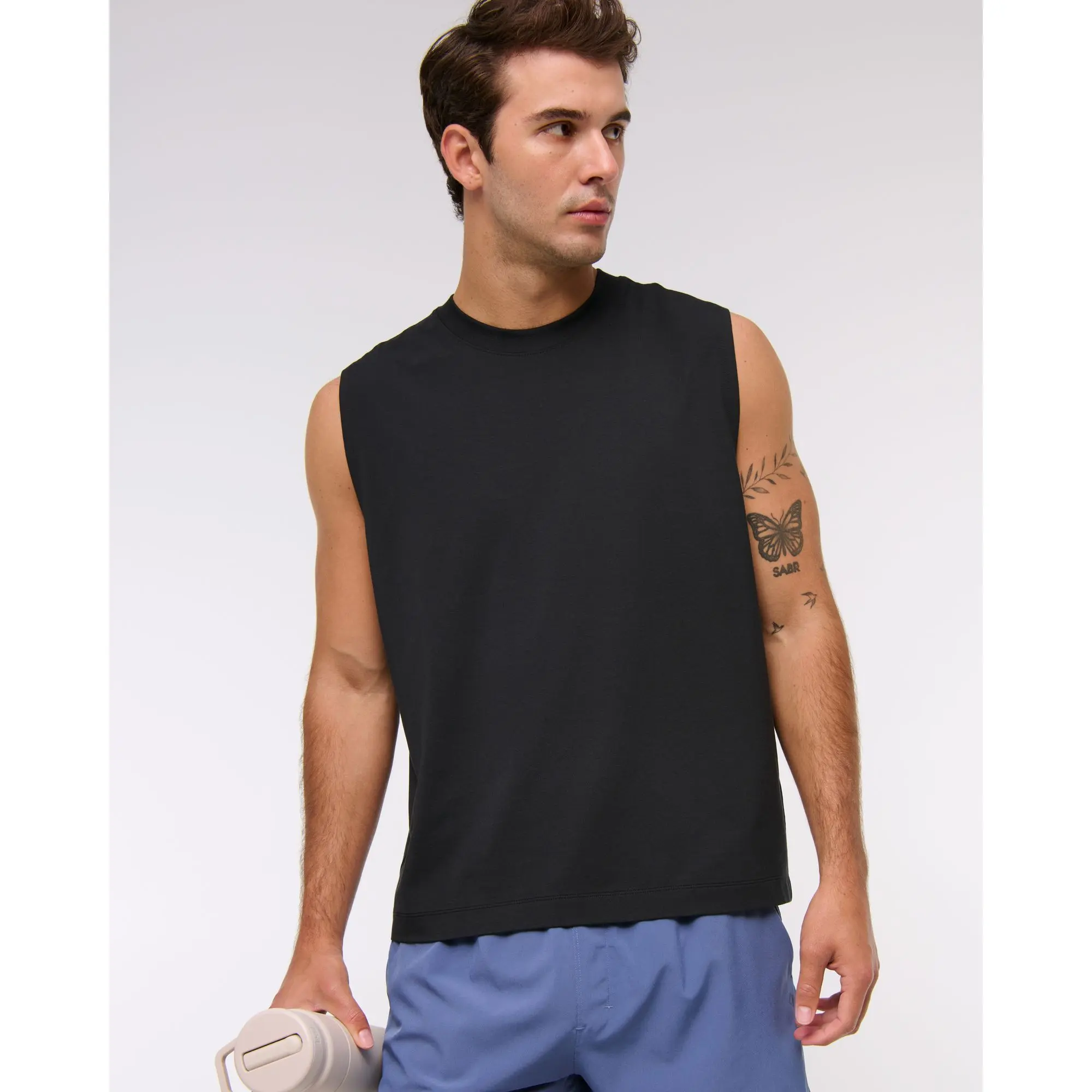 Abercrombie & Fitch YPB Active Cotton-Blend Muscle Tank