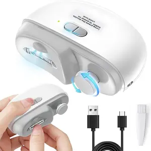 Electric Nail Clipper, Automatic Grooming Nail Trimmer with LED Light, Household Nail File, Nail Care Tool for Elderly Adults and Infants