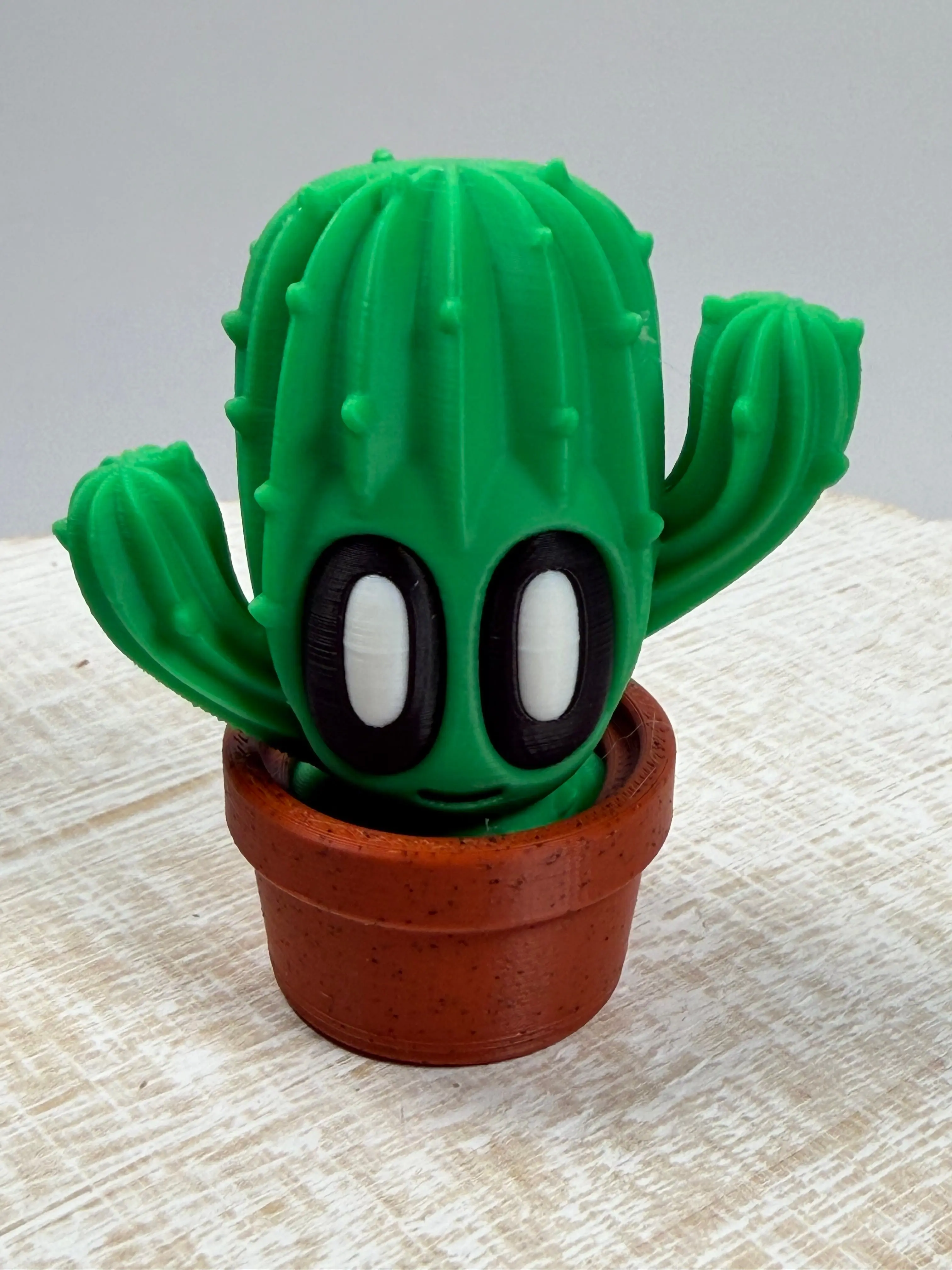 3D Printer Blob Cactus Ornaments with Pot, Cute Home Decor Statue for Room Use