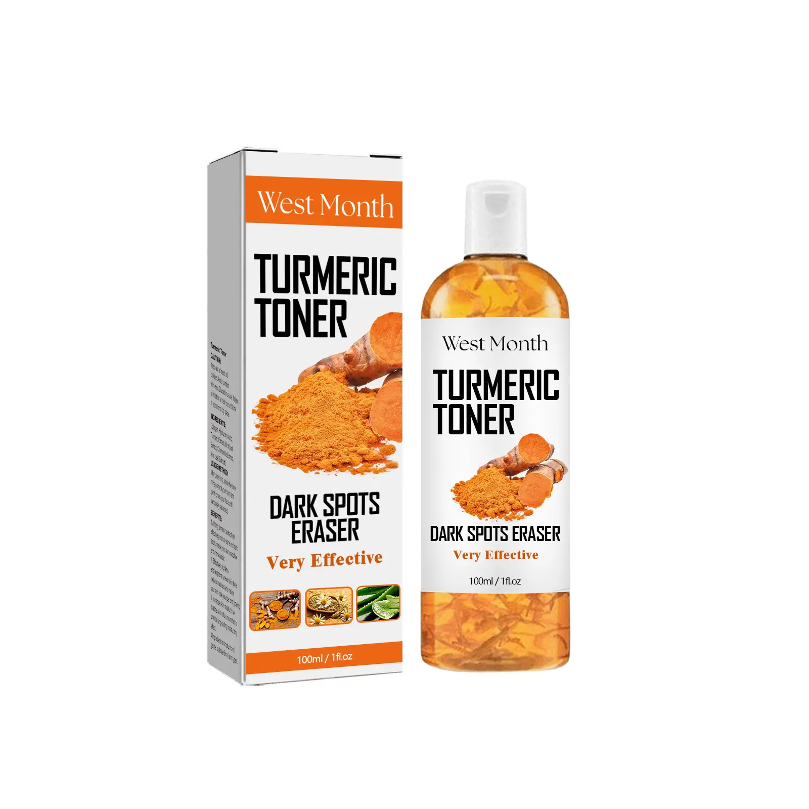 West Month Turmeric Brightening Toner – Hydrating & Anti-Blemish Face Toner Evens Skin Tone, Reduces Redness & Dark Spots