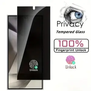 1Pcs Privacy Tempered Glass for  Galaxy S25 S24 Ultra Plus Fingerprint Unlocking Anti-spy Screen Protector Glass