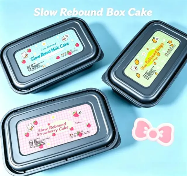 Slow Rise Box Cake Squishy Toy, Cute Scented Food Shaped Slow Rebound Fidget Squishies, Stress Relief Squeeze Sensory Toy for Hobby Collection, Kids & Adults Fun Play Toy, Realistic Dessert Cake Squishy Decor Gift for Party & Daily Stress Relax