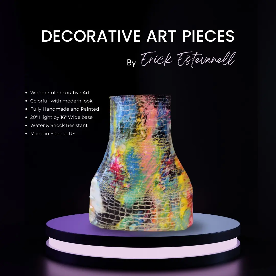 Decorative Art Piece. Handmade and painted Ornaments
