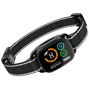 Automatic Dog Bark Collar, 6 Adjustable Sensitivity Beep & Vibration IP67 Waterproof，Anti Barking Collar Rechargeable Smart Collar for Large Medium Small Dog Barking Training Collar