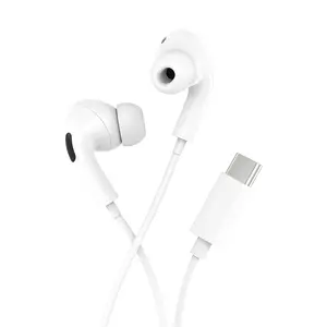 Type C Wired Earphones, USB C In Ear Wired Earplugs for iPhone 17 16 15 Galaxy S25 S24 S23 Pixel 11 10 9, Wired Earbuds with Built-in Microphone & Volume Control, Plug & Play Headphones