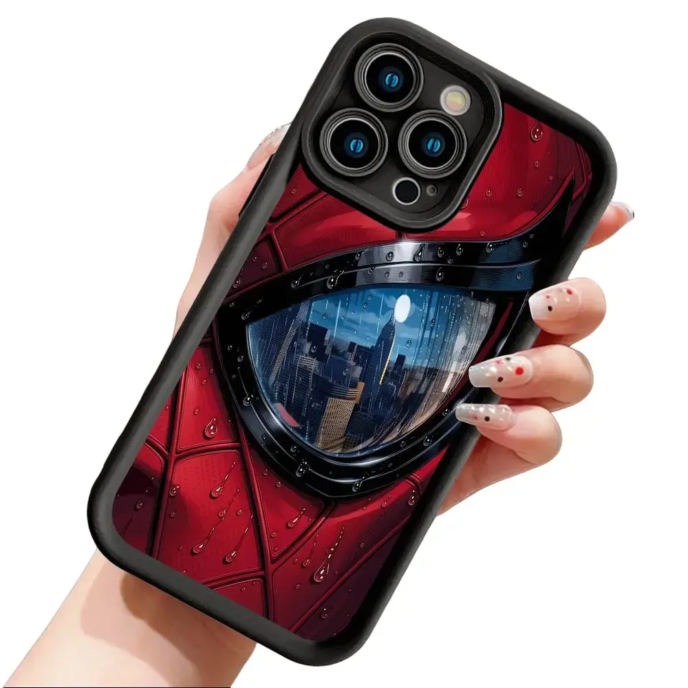 Cool Comic Hero Eye Pattern Phone Case for iPhone 17 16 15 14 13 12 11 PRO MAX PLUS, AIR Mini SE and iPhone XS MAX Slim Shockproof Anti Scratch TPU Protective Cover Stylish Superhero Aesthetic Phone Accessory Perfect Gift, 2D